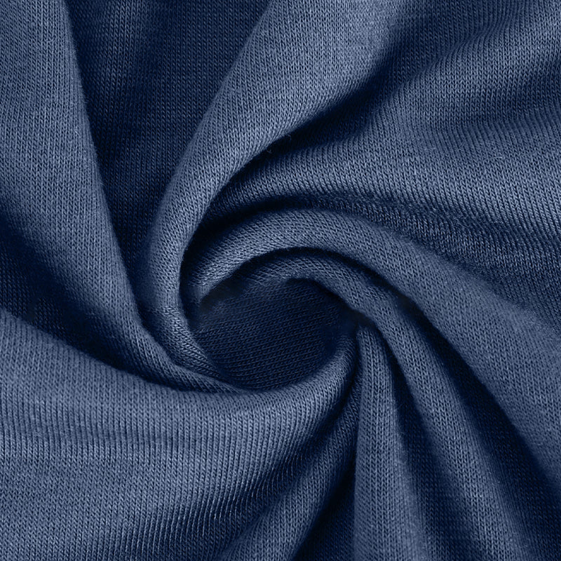Women's Round Neck Pleated Solid Colour Dress