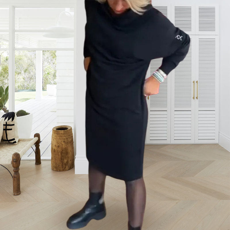 Women's Padded Hoodie Dress with Pockets
