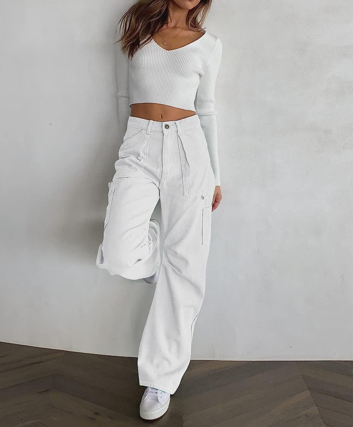 Baggy Low Rise Cargo Jeans