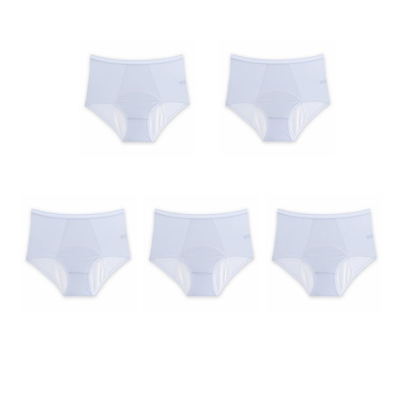 High Waist Leak Proof Ice Silk Panties Plus Size L-5XL