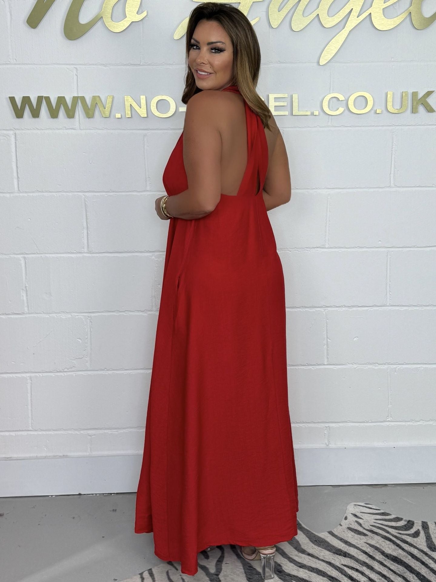 Women's Flowy T-Back Maxi Dress