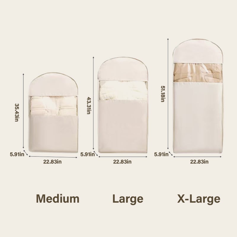 ❤️🔥2025 Space Saving Hanging Garment Bag with Self Compression Zipper