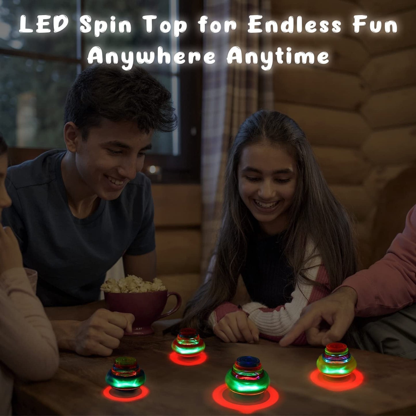 Christmas Gift For KidsšMusic Flashing Spinners Toy With Launcher