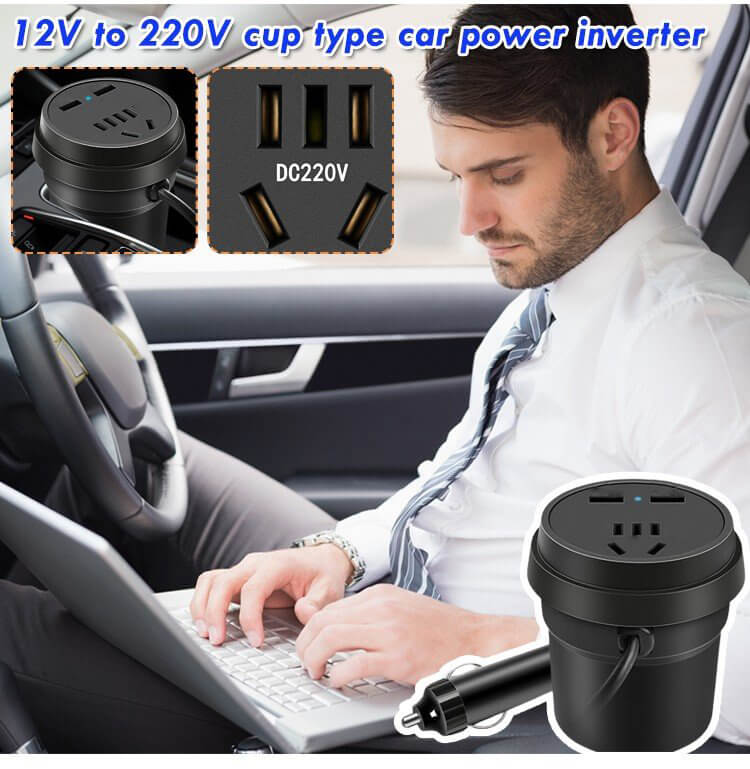 ☃Christmas Hot Sale 45% OFF - Cup Type Car Inverter Quick Charge Power QC 3.0