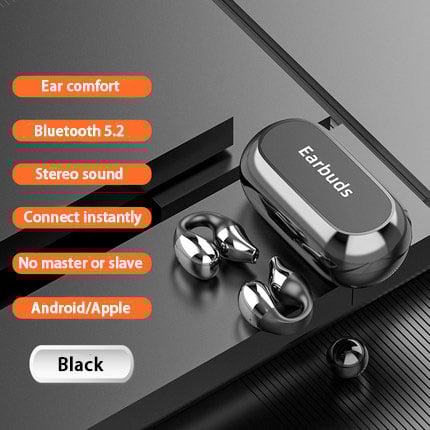 Wireless Ear Clip Bone Conduction Headphones