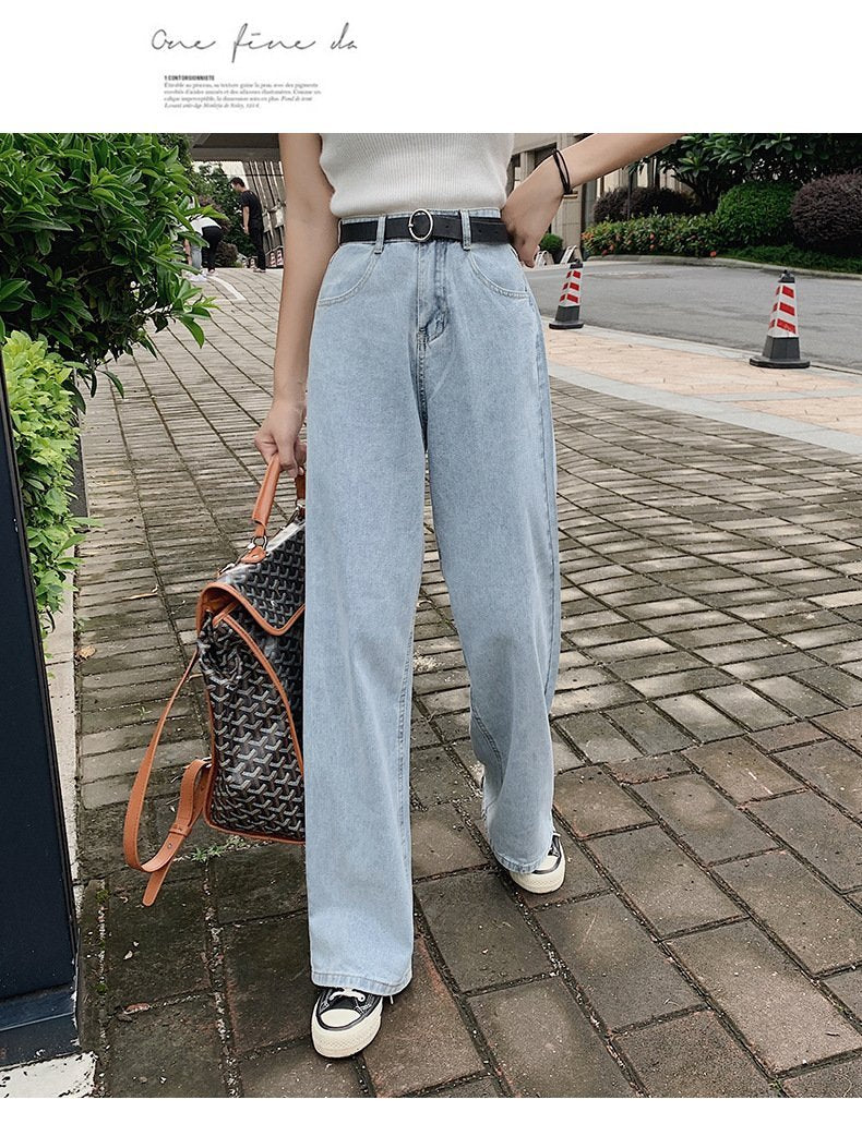 High Waist Straight Jeans