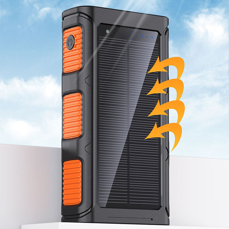 🔥Portable Solar Mobile Power with Built-in Charging Cable