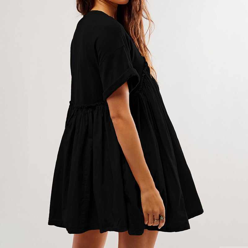 đ„Womenâs Summer Pleated Babydoll Dress with Pockets