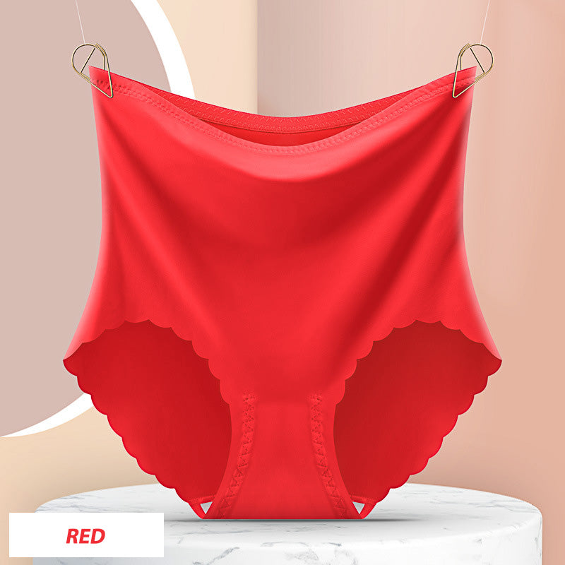 Women’s High Waist Seamless Ice Silk Panties