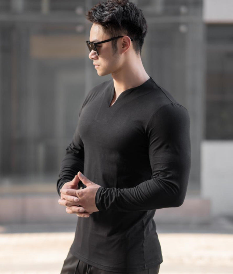 V-Neck Sports Long Sleeves