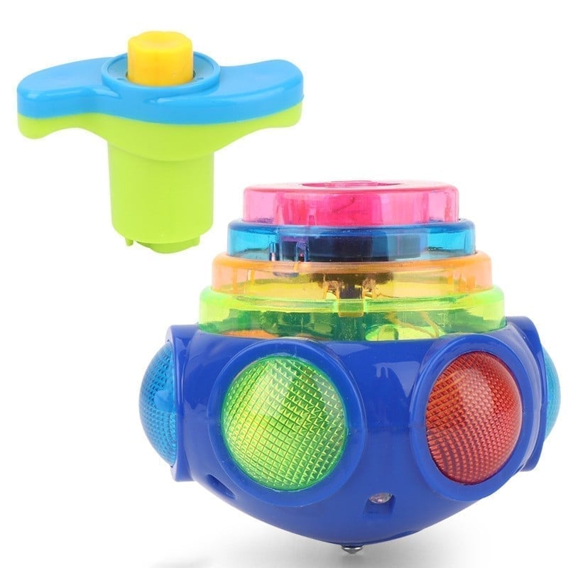 Christmas Gift For KidsšMusic Flashing Spinners Toy With Launcher