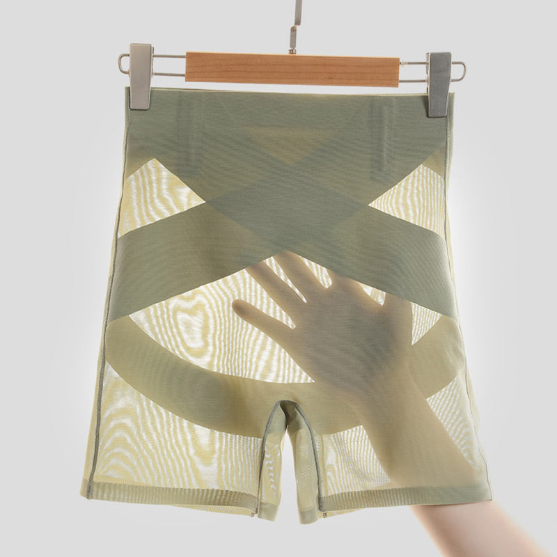 Summer Breathable Mesh Boyshorts Panties for Waist Shaping