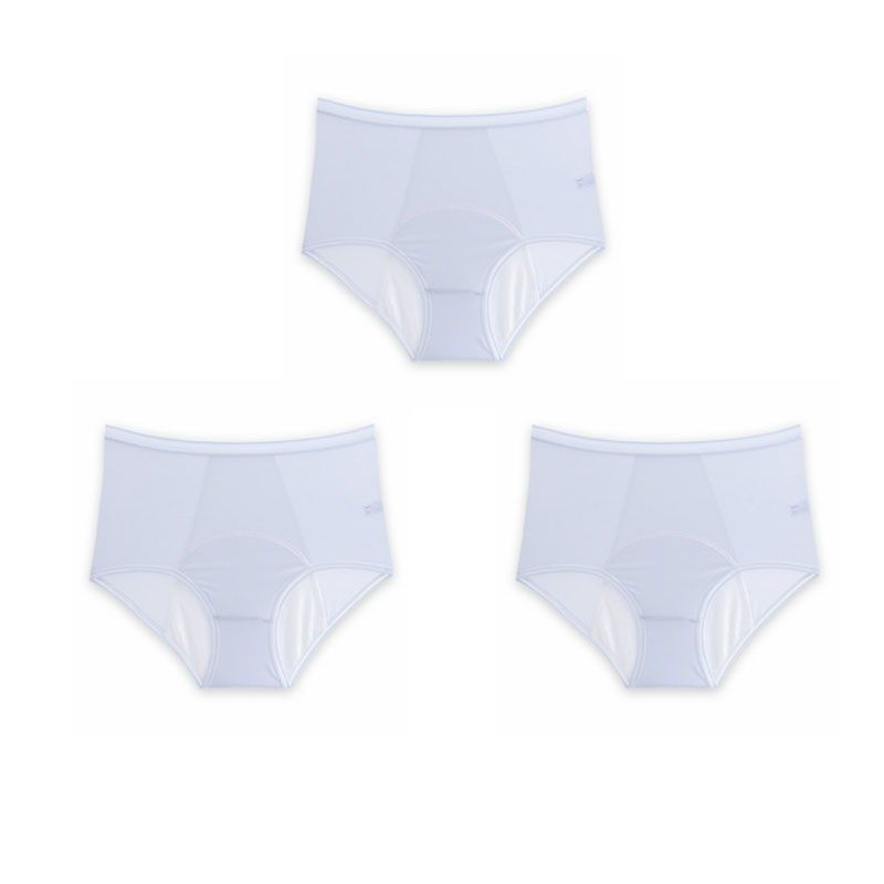 High Waist Leak Proof Ice Silk Panties Plus Size L-5XL