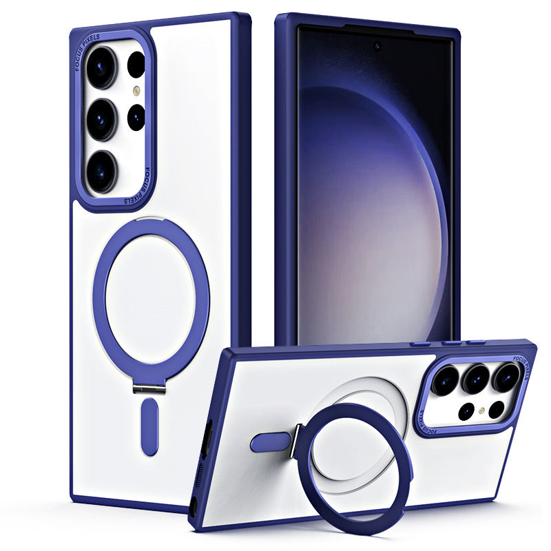 Invisible Magnetic Bracket Anti-fall Phone Case For Samsung Galaxy S23 Ultra Plus Support Wireless Charging