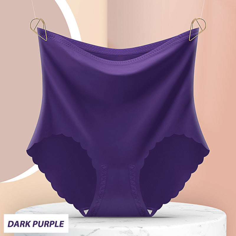 Women’s High Waist Seamless Ice Silk Panties