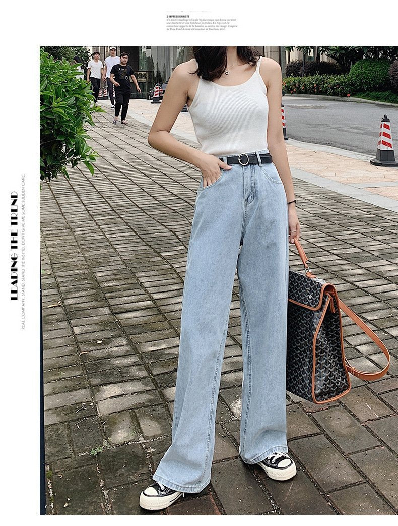 High Waist Straight Jeans