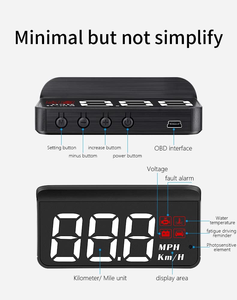 š„BUY 2 GET 10% OFFšCar HUD Speedometer Display Windshield Projectorš
