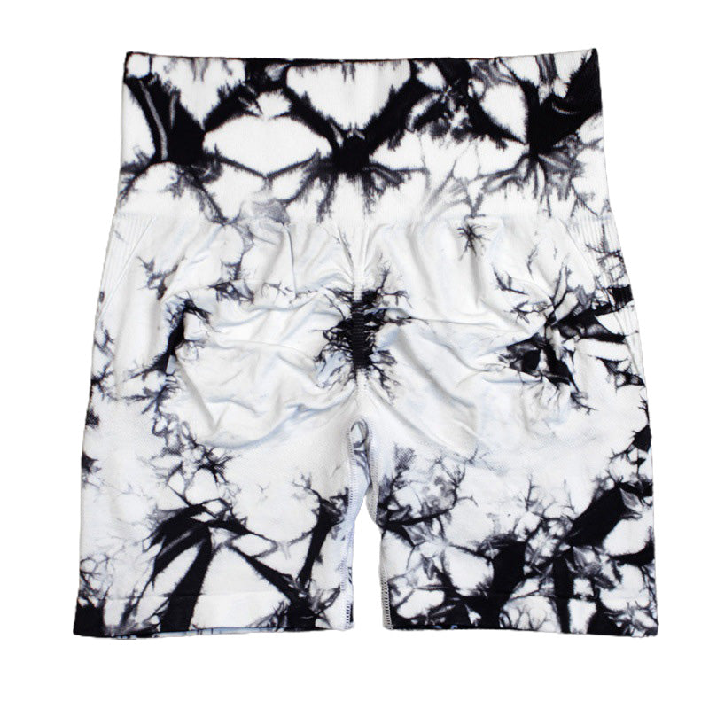 Random Dyeing High Stretch Fitness Shorts
