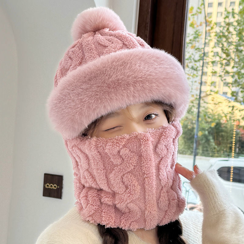 šHOT SALEš„° Women's Winter Warm Windproof Plush Scarf Hat
