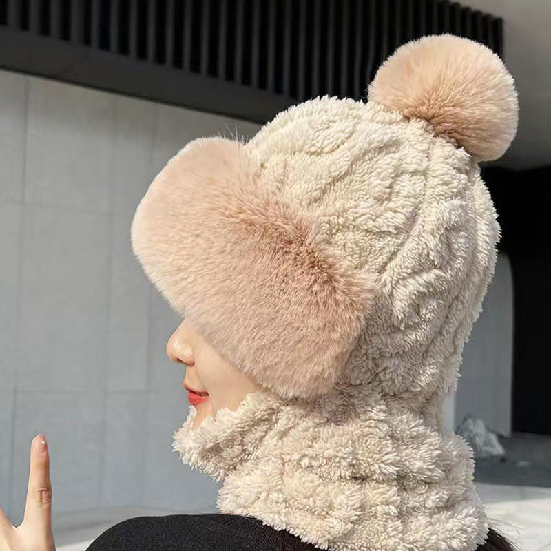 šHOT SALEš„° Women's Winter Warm Windproof Plush Scarf Hat