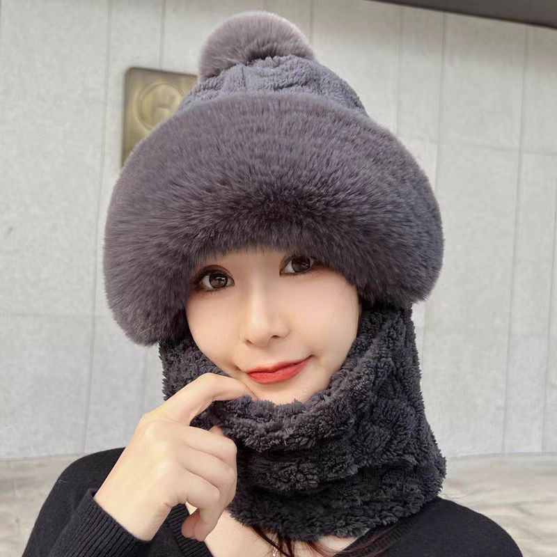 šHOT SALEš„° Women's Winter Warm Windproof Plush Scarf Hat