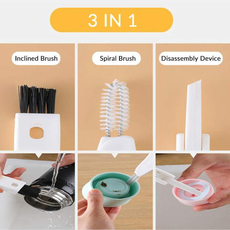 3 in 1 Bottle Cap Detail Brush(42% OFF)