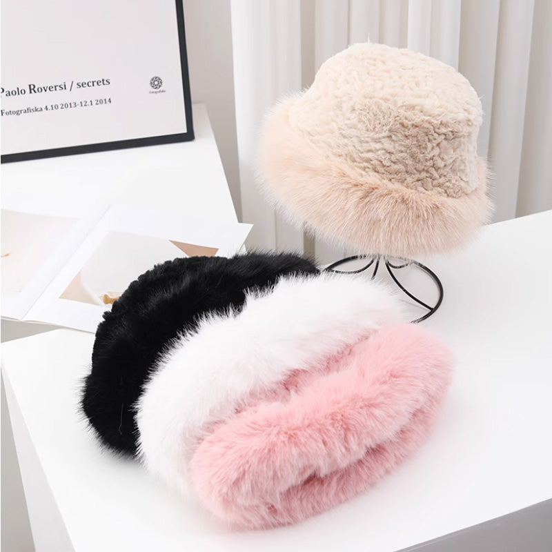 ๐Warm Gift ๐- Women's Warm Fashion Synthetic Rabbit Fur Fisherman Hat