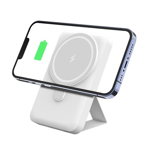 Magnetic Suction Power Bank with Foldable Stand