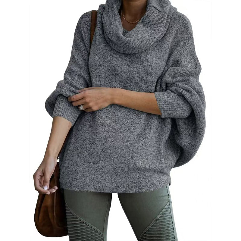 Women's Cowl-neck Sweater With Pockets