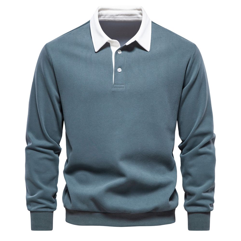 Men's Autumn Casual Long-sleeve Lapel Sweatshirt
