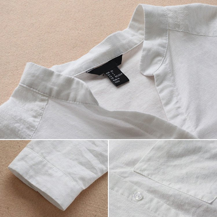 Japanese Style Handmade Linen Cotton Casual Loose Shirt(Buy 2 Free Shipping)