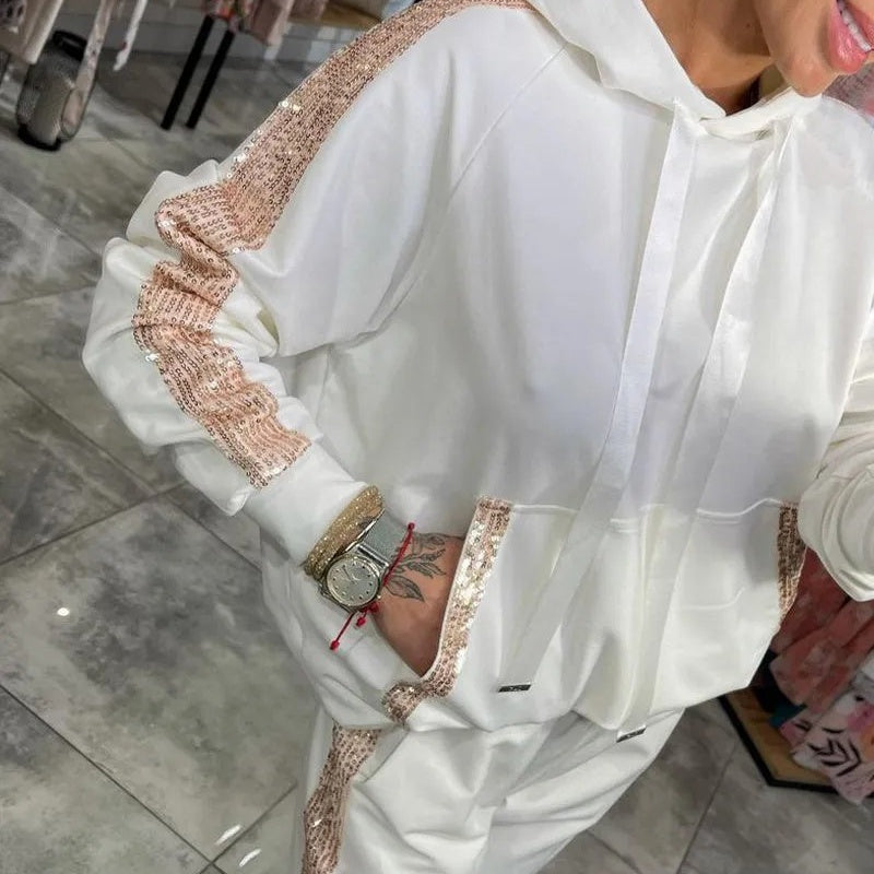 🌷✨Women’s Drawstring Hooded Tops & Pants 2-Piece Set
