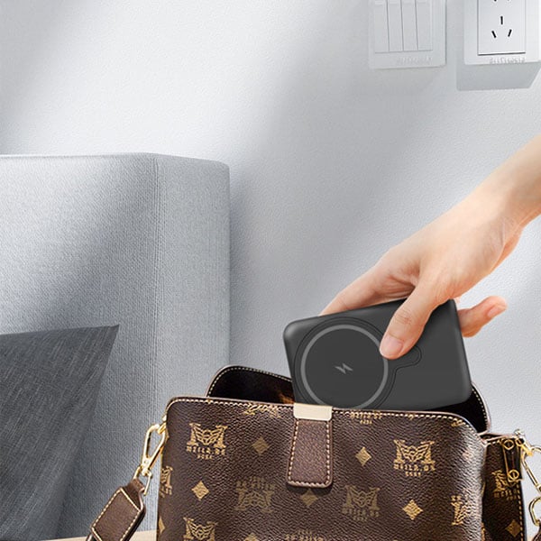Magnetic Suction Power Bank with Foldable Stand