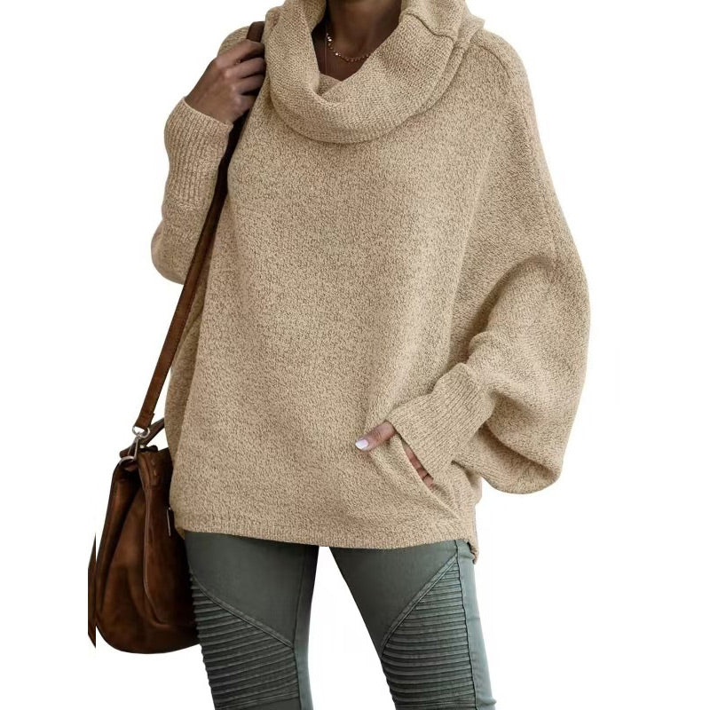 Women's Cowl-neck Sweater With Pockets