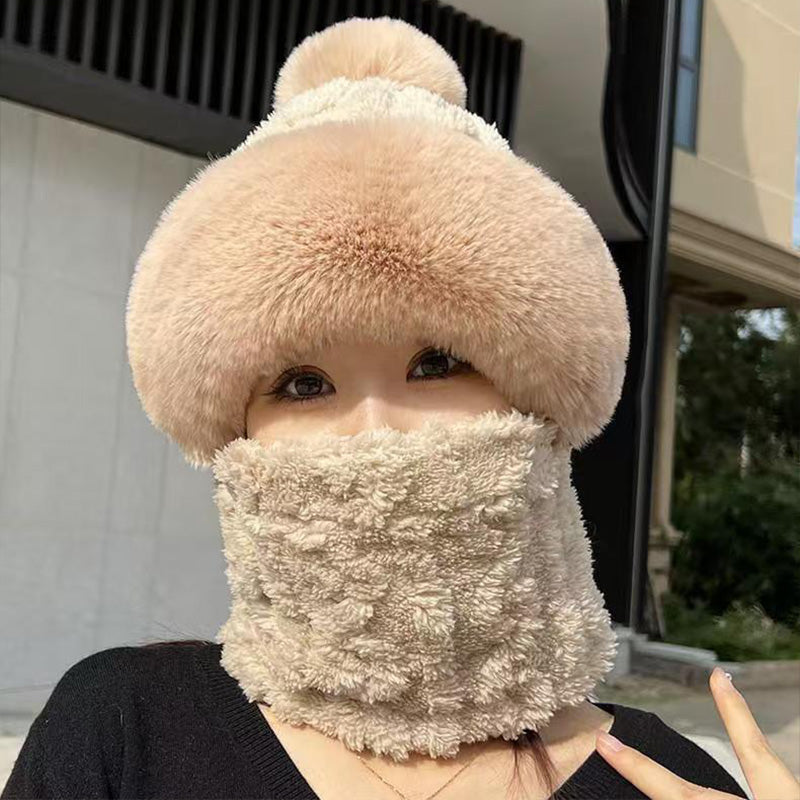 šHOT SALEš„° Women's Winter Warm Windproof Plush Scarf Hat