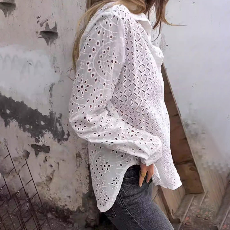Hand-carved Feature Cutout Shirt