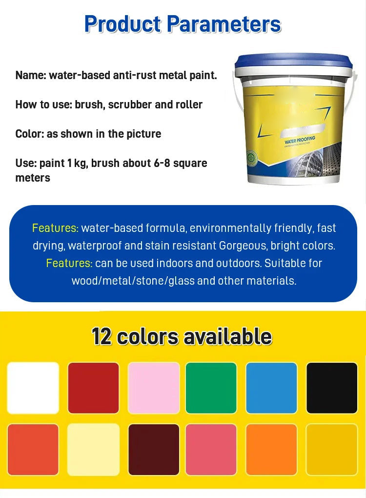 š„New Year Special 49% OFFš„2024 Water-based Rust-proof Paint Metal Paint