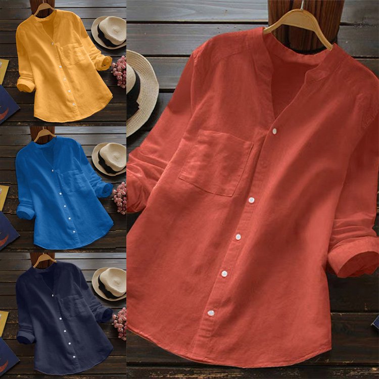 Japanese Style Handmade Linen Cotton Casual Loose Shirt(Buy 2 Free Shipping)