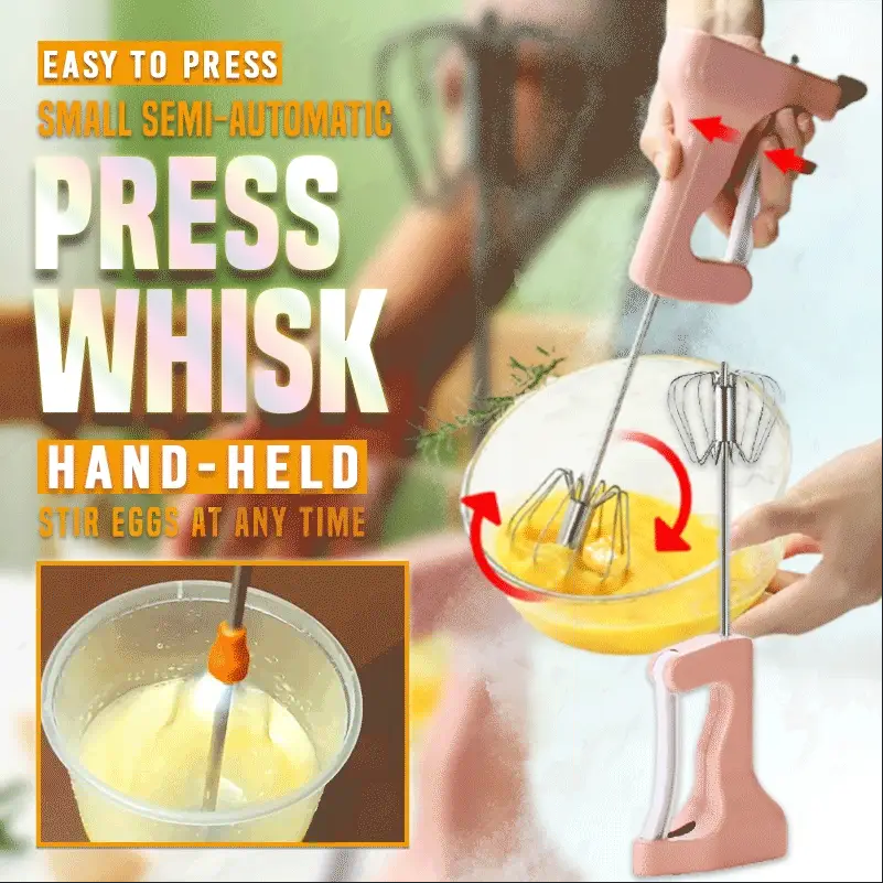 Hand-Held Small Semi-Automatic Press Whisk(40% OFF)