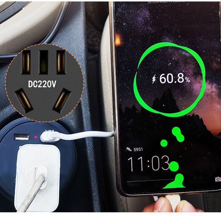 ☃Christmas Hot Sale 45% OFF - Cup Type Car Inverter Quick Charge Power QC 3.0