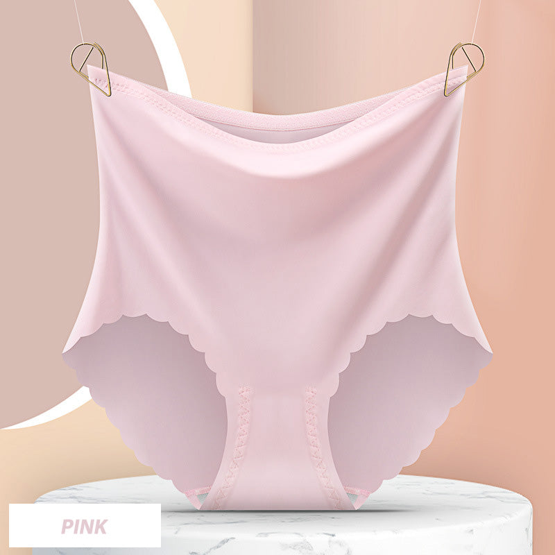 Women’s High Waist Seamless Ice Silk Panties