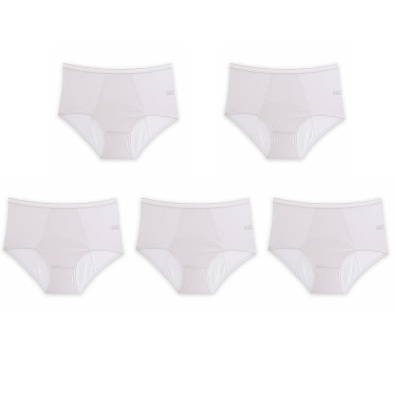 High Waist Leak Proof Ice Silk Panties Plus Size L-5XL