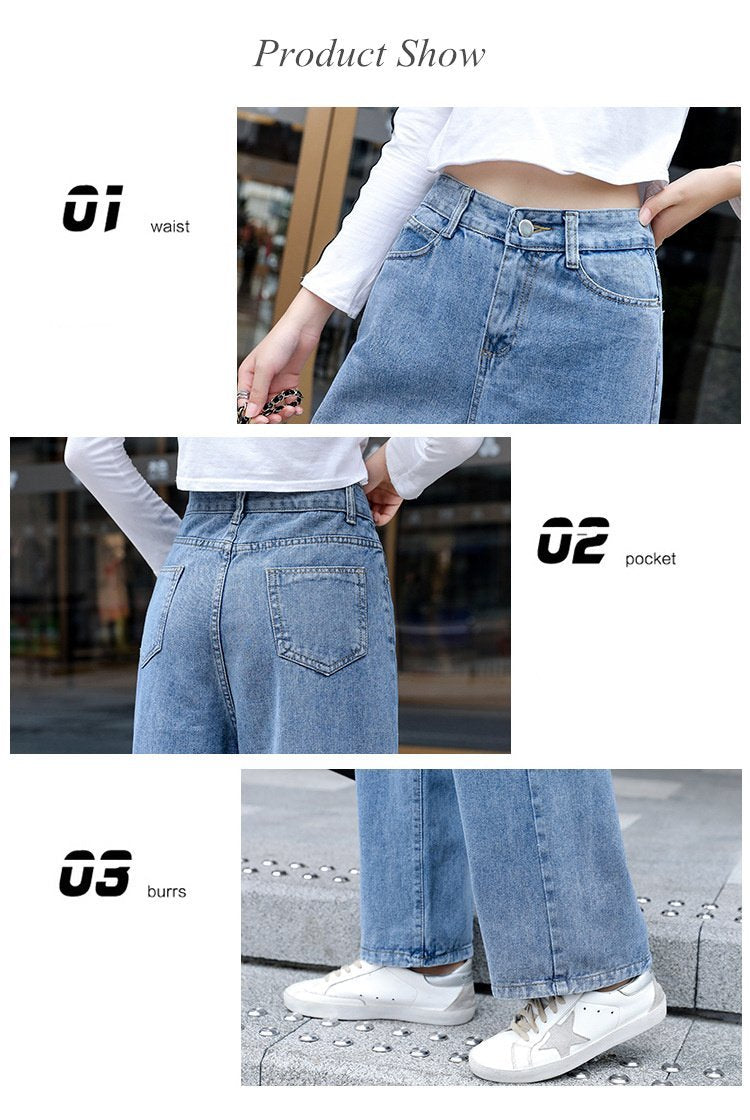 High Waist Straight Jeans