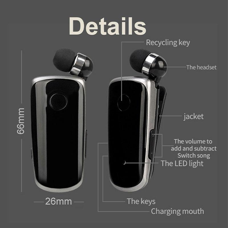✨ Halloween Hot Sale( 50%OFF)Collar-clip Bluetooth Headset