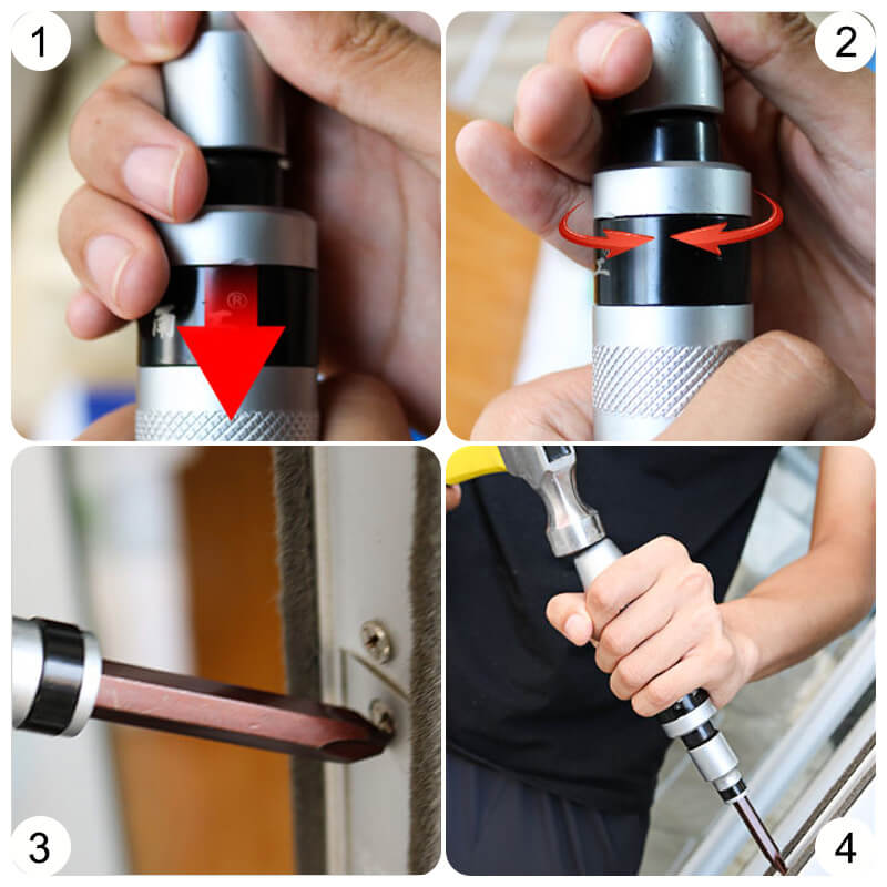 Impact Screwdriver Hammer Head Sets With Box