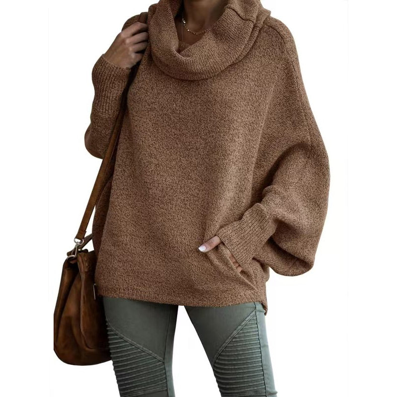 Women's Cowl-neck Sweater With Pockets