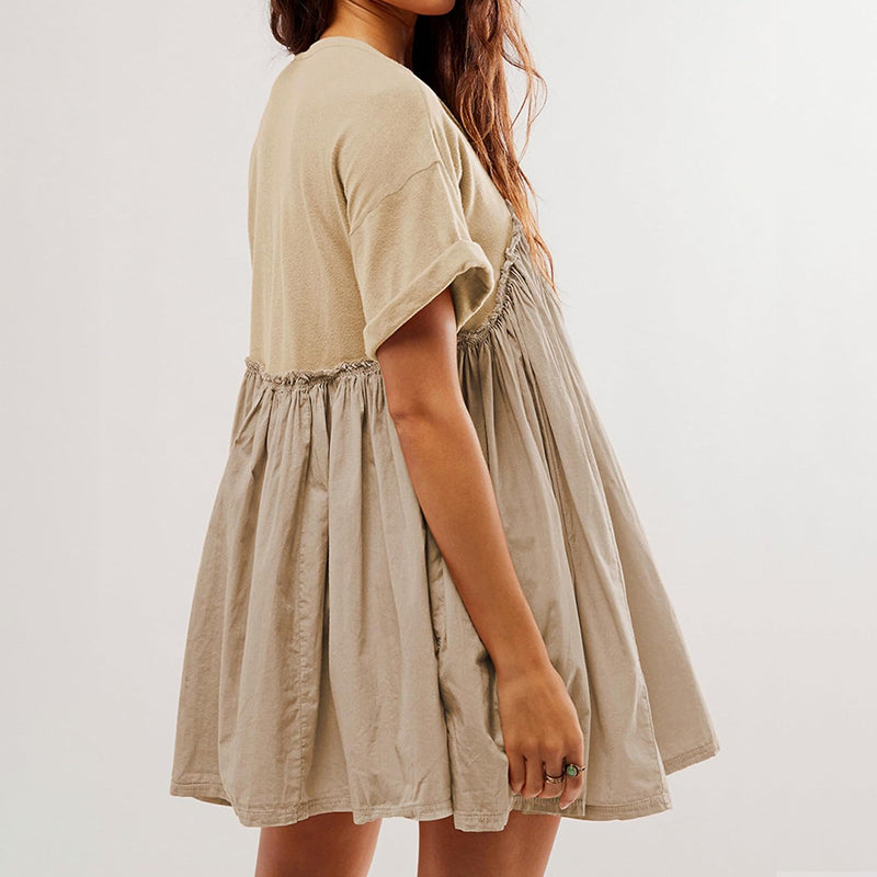 đ„Womenâs Summer Pleated Babydoll Dress with Pockets