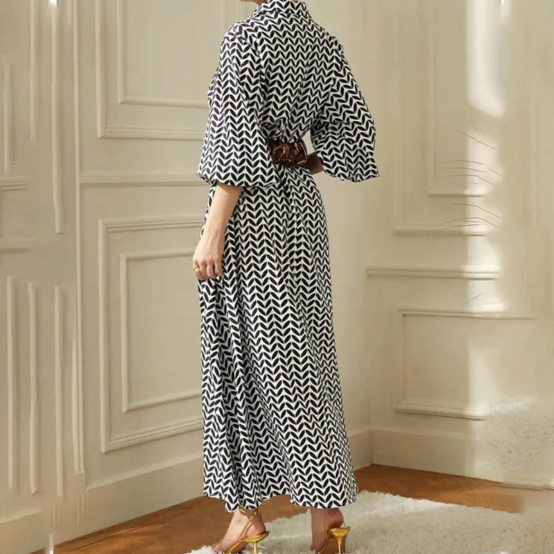 👗New Geometric Print Dress