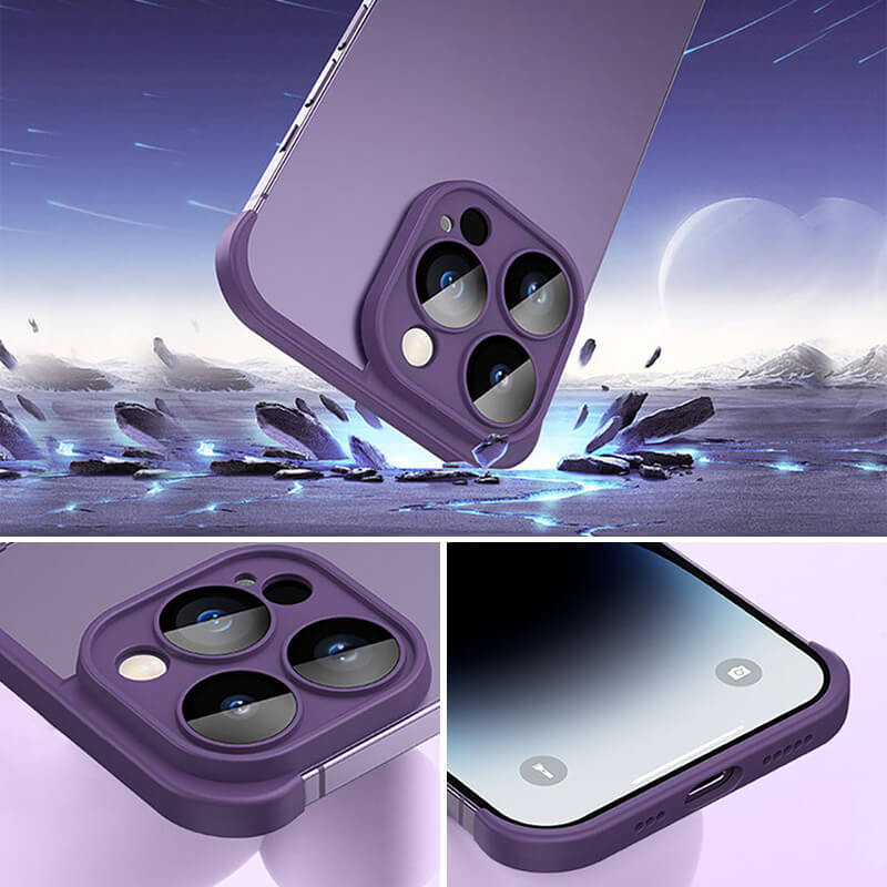 Newest Bare-Metal Angle Cushion TPU For iPhone Case