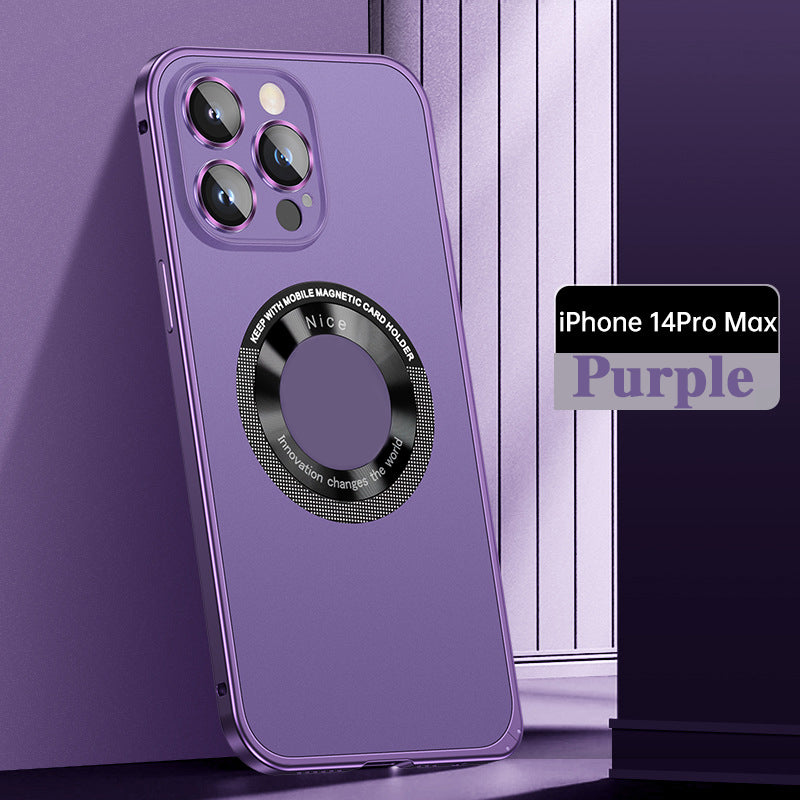 Magnetic Attraction Spring Buckle Metal Frame Case Cover For iPhone